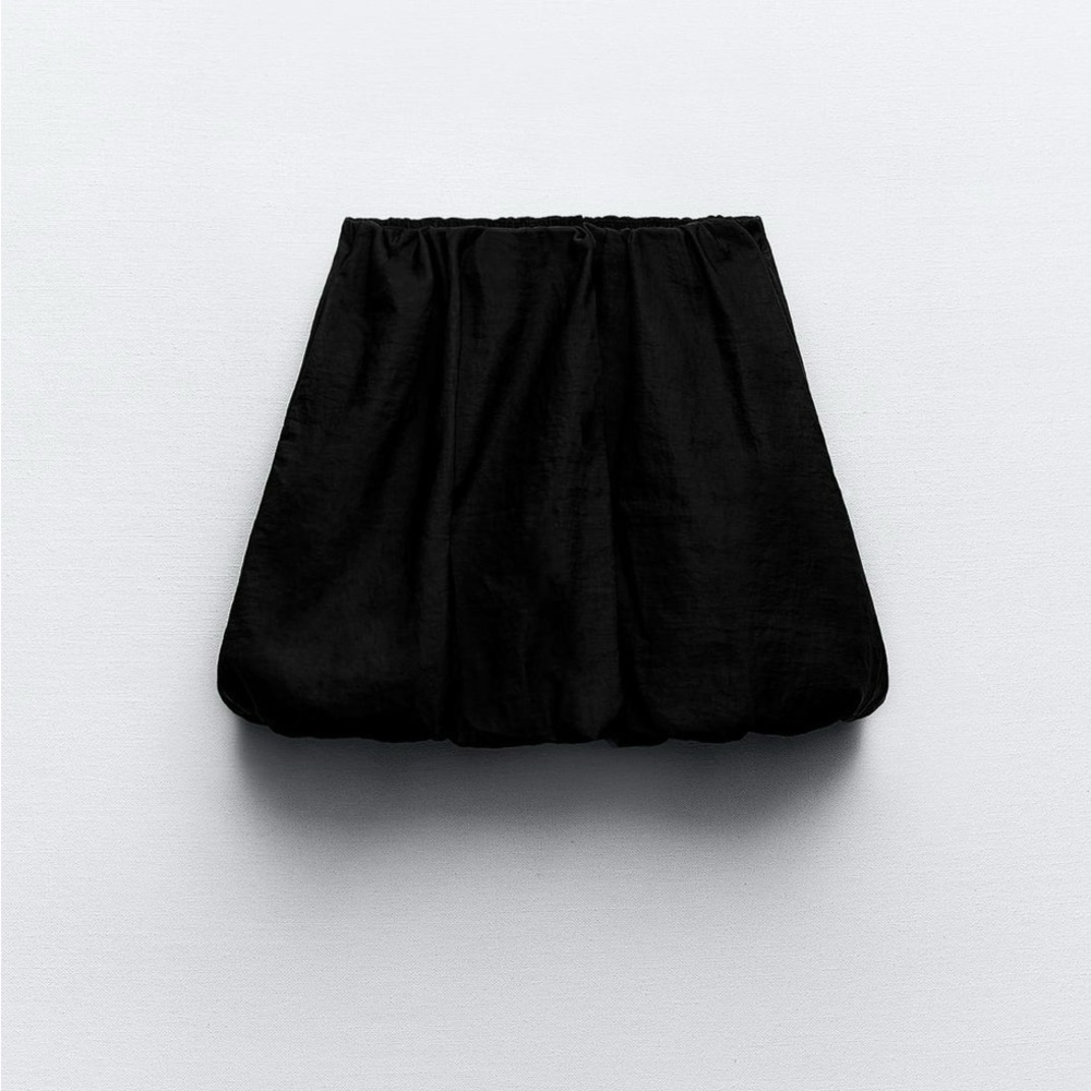Zara Black balloon / Bubble Mini Skirt new no tag